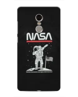 Чехол для Xiaomi Redmi Note 4 с картинкой «NASA — шагаем по Луне»