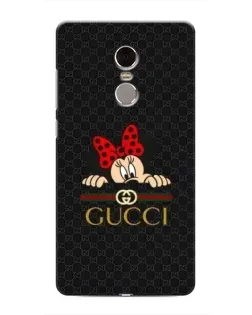 Чехол для Xiaomi Redmi Note 4 с картинкой «Минни Маус Gucci — черный»