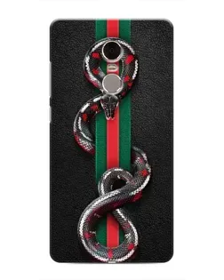 Чехол для Xiaomi Redmi Note 4 с картинкой «Gucci — змея на полосе»