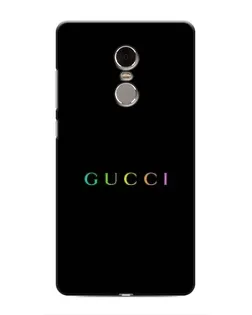 Чехол для Xiaomi Redmi Note 4 с картинкой «Gucci — неоновый минимализм»