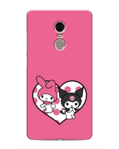Чехол для Xiaomi Redmi Note 4 с картинкой «Kuromi и My Melody»