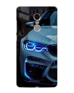 Чохол для Xiaomi Redmi Note 4 з картинкою «Погляд BMW з синіми фарами»
