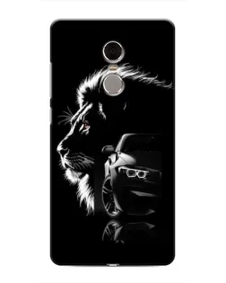 Чохол для Xiaomi Redmi Note 4 з картинкою «BMW та лев»