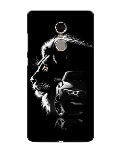 Чохол для Xiaomi Redmi Note 4 з картинкою «BMW та лев»