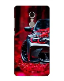 Чохол для Xiaomi Redmi Note 4 з картинкою «Спортивна BMW та квіти»