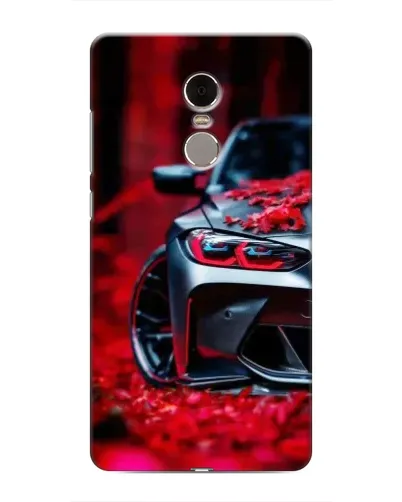 Чохол для Xiaomi Redmi Note 4 з картинкою «Спортивна BMW та квіти»