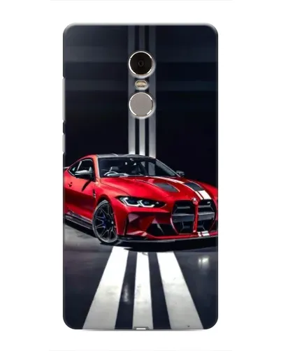 Чохол для Xiaomi Redmi Note 4 з картинкою «Червона BMW на дорозі»