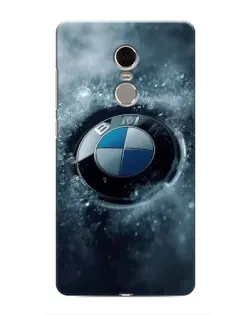 Чехол для Xiaomi Redmi Note 4 с картинкой «Логотип BMW — лед»