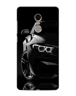 Чехол для Xiaomi Redmi Note 4 с картинкой «Черная BMW — профиль»