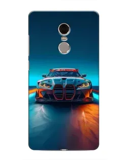 Чехол для Xiaomi Redmi Note 4 с картинкой «BMW — огни неона»