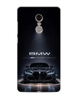 Чехол для Xiaomi Redmi Note 4 с картинкой «BMW сквозь ночной город»