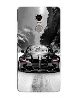 Чехол для Xiaomi Redmi Note 4 с картинкой «BMW — акварельный дрифт»
