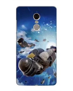 Чехол для Xiaomi Redmi Note 4 с картинкой «Десант PUBG — прыжок»