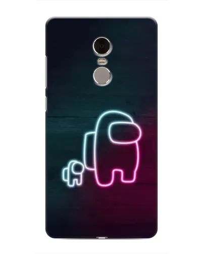 Чехол для Xiaomi Redmi Note 4 с картинкой «Among Us неон-арт»