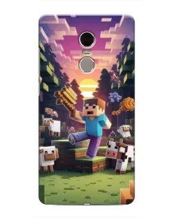 Чехол для Xiaomi Redmi Note 4 с картинкой «Стив на ферме» Чехол для Xiaomi Redmi Note 4 с картинкой «Стив на ферме»