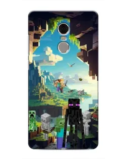 Чехол для Xiaomi Redmi Note 4 с картинкой «Эндермен в лесу»