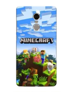 Чехол для Xiaomi Redmi Note 4 с картинкой «Minecraft классический мир»