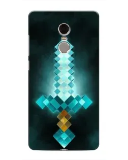 Чехол для Xiaomi Redmi Note 4 с картинкой «Алмазный меч неон»