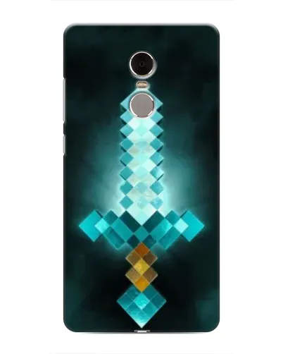 Чехол для Xiaomi Redmi Note 4 с картинкой «Алмазный меч неон»