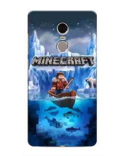 Чехол для Xiaomi Redmi Note 4 с картинкой «Minecraft ледяной мир»