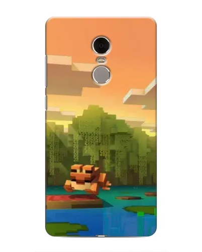 Чехол для Xiaomi Redmi Note 4 с картинкой «Майнкрафт закат солнца»