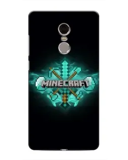 Чехол для Xiaomi Redmi Note 4 с картинкой «Minecraft Diamond лого»