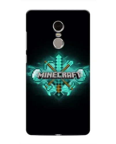 Чехол для Xiaomi Redmi Note 4 с картинкой «Minecraft Diamond лого»
