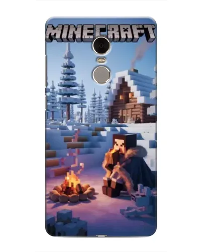 Чехол для Xiaomi Redmi Note 4 с картинкой «Зимний Minecraft»