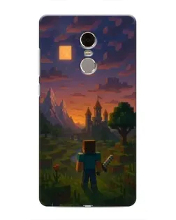 Чехол для Xiaomi Redmi Note 4 с картинкой «Стив у башни»