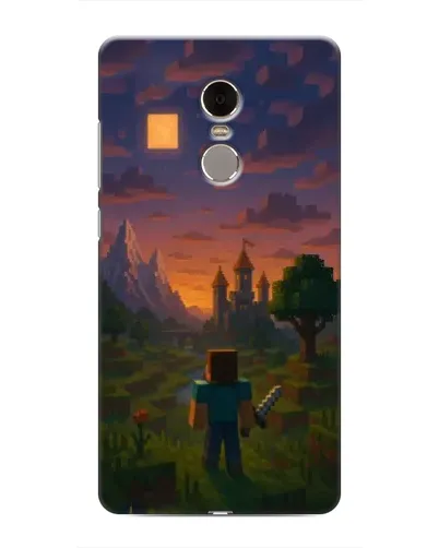 Чехол для Xiaomi Redmi Note 4 с картинкой «Стив у башни»