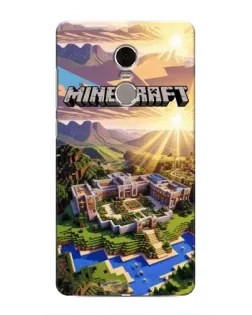 Чехол для Xiaomi Redmi Note 4 с картинкой «Minecraft панорама»