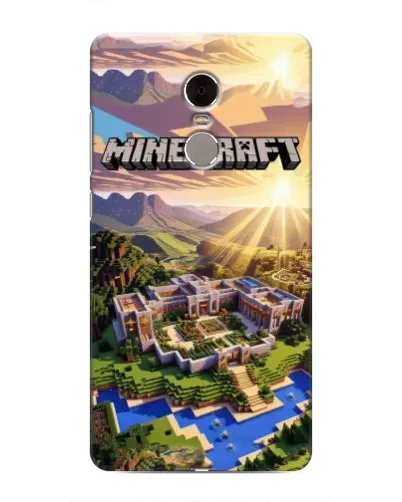 Чехол для Xiaomi Redmi Note 4 с картинкой «Minecraft панорама»