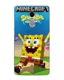 Чохол для Xiaomi Redmi Note 4 з картинкою «Губка Боб Minecraft»