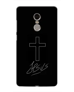 Чехол для Xiaomi Redmi Note 4 с картинкой «Графический крест Jesus»