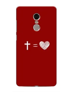 Чехол для Xiaomi Redmi Note 4 с картинкой «Уравнение любви»