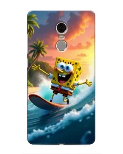 Чехол для Xiaomi Redmi Note 4 с картинкой «Губка Боб серфингист»