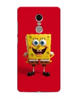 Чехол для Xiaomi Redmi Note 4 с картинкой «Спанч Боб на красном»