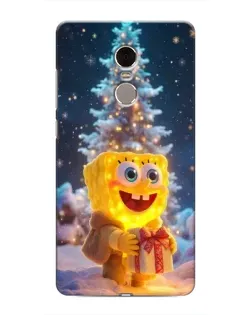 Чехол для Xiaomi Redmi Note 4 с картинкой «Рождественский Спанч Боб»
