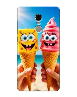 Чехол для Xiaomi Redmi Note 4 с картинкой «Спанч Боб мороженое»