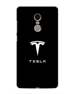 Чохол для Xiaomi Redmi Note 4 з картинкою «Tesla White Logo»