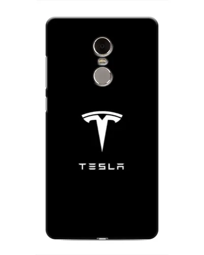 Чохол для Xiaomi Redmi Note 4 з картинкою «Tesla White Logo»