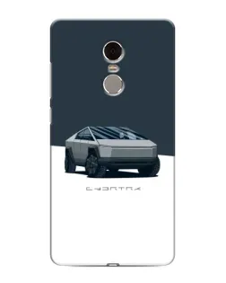 Чохол для Xiaomi Redmi Note 4 з картинкою «Сріблястий Cybertruck Tesla»