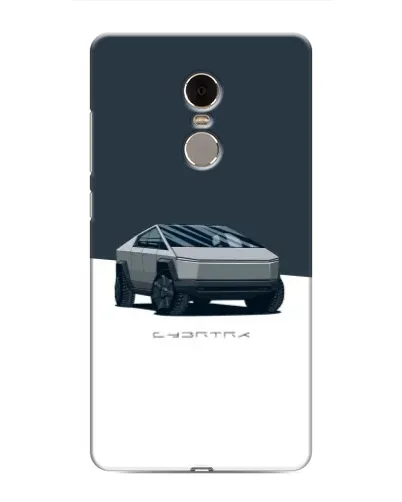 Чохол для Xiaomi Redmi Note 4 з картинкою «Сріблястий Cybertruck Tesla»