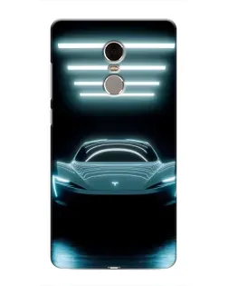 Чохол для Xiaomi Redmi Note 4 з картинкою «Tesla в неоні»