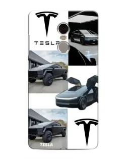 Чохол для Xiaomi Redmi Note 4 з картинкою «Колаж Cybertruck Tesla»