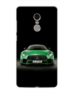 Чехол для Xiaomi Redmi Note 4 с картинкой «Mercedes — неоновый лого»