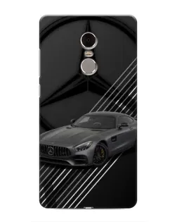 Чехол для Xiaomi Redmi Note 4 с картинкой «Mercedes AMG — графика»