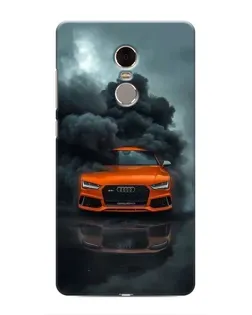 Чехол для Xiaomi Redmi Note 4 с картинкой «Audi в облаках дыма»