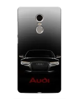 Чехол для Xiaomi Redmi Note 4 с картинкой «Audi — градиентный контур»