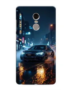 Чехол для Xiaomi Redmi Note 4 с картинкой «Ночной город и Audi»
